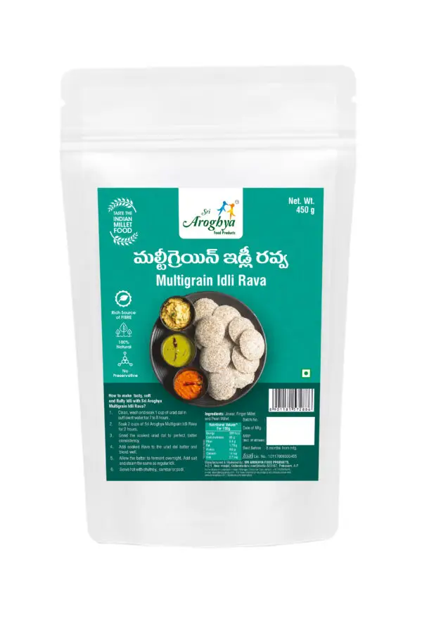 Multigrain Rava Multigrain Idli Rava 450g (Pack of 3) – Sri Aroghya Food Products